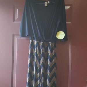 Emma & Michele Black and Gold Asymmetrical Jumpsuit